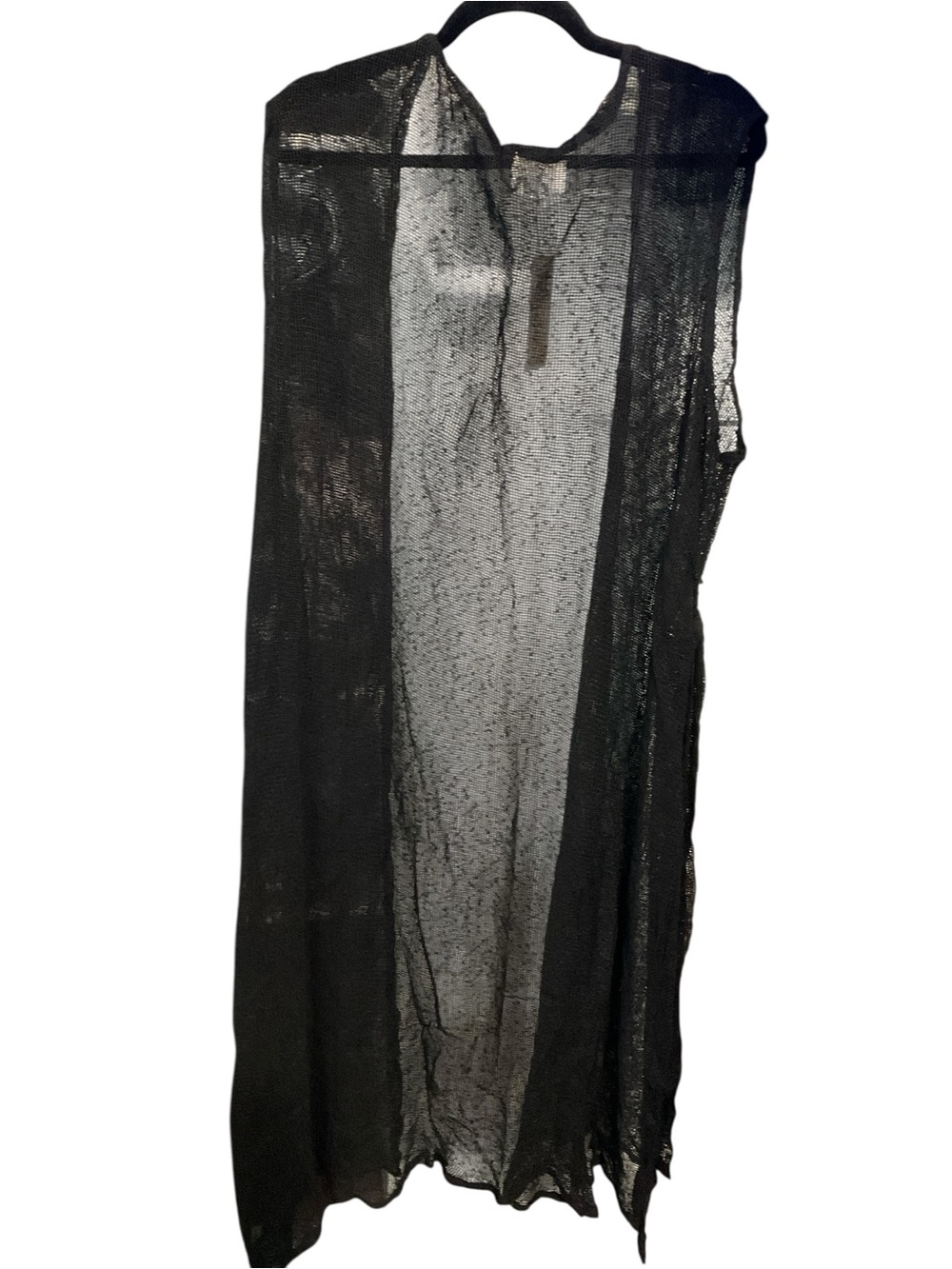 NWT Rhea Black Lightweight Net Kimono Duster One Size Boho Layering A33 - Picture 5 of 7